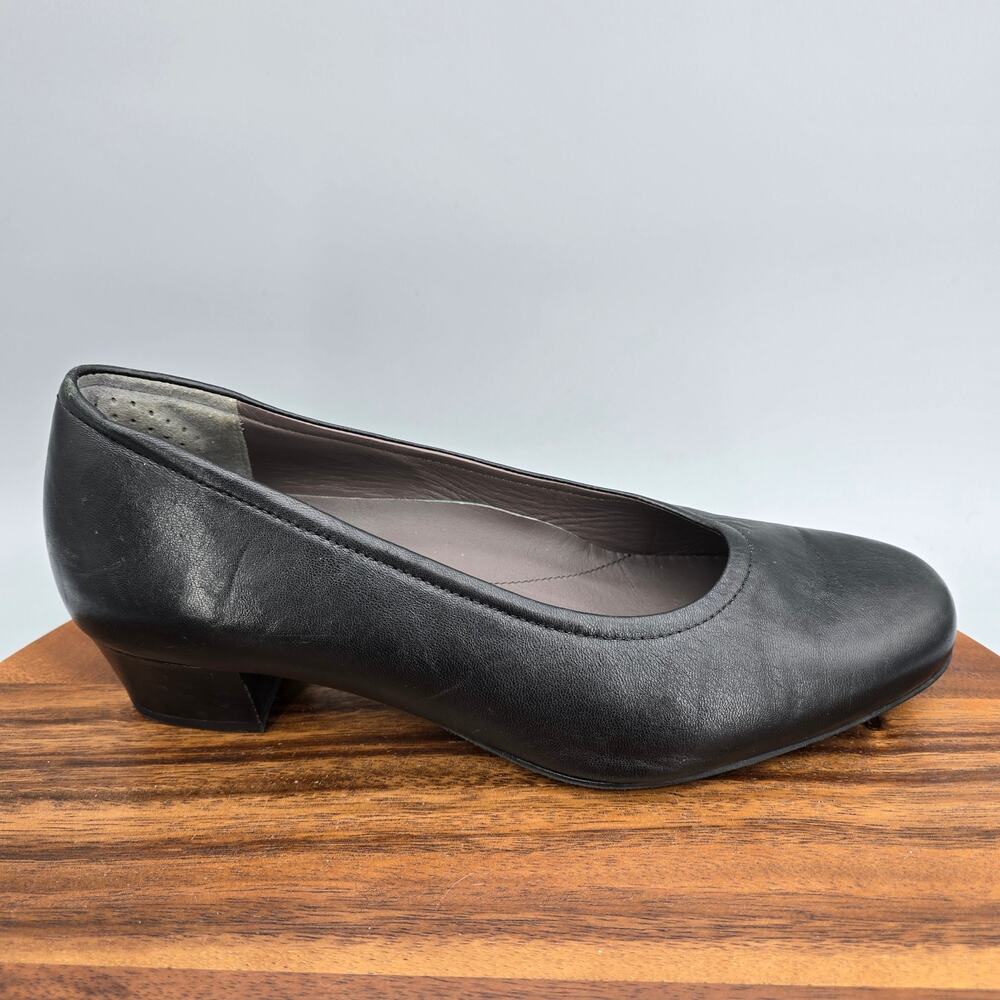 SAS Regina Pumps Womens 9.5 Extra Wide Black Leather Professional Career Heels